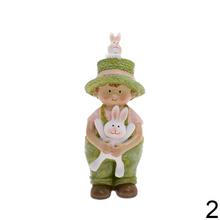 Ozdoby detičky so zajacom v zeleno-bielej kombinácii.