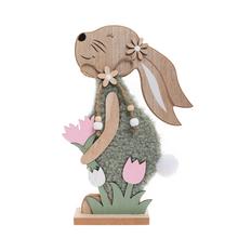 ZAJAČICA NA PODSTAVCI S KVIETKOM DREVO 16x4x23,5CM - FLORASYSTEM