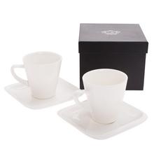 ŠÁLKY S/2 s podšálkou biela espresso  - FLORASYSTEM