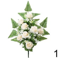 Kytica umelých ruží s listami