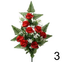 Kytica umelých ruží s listami