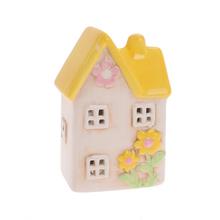 DOMČEK LED DOLOMIT 8x5,5x11,5CM ŽLTÝ - FLORASYSTEM