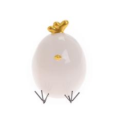 KURIATKO PORCELÁN 10,5x9,2x12,6CM BIELOZLATÉ - FLORASYSTEM