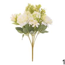 Umelá kytica pivoniek a drobných kvetov v mixe, 38 cm.