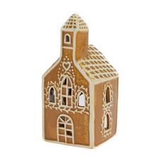 PERNÍKOVÝ KOSTOL NA SVIEČKU DOLOMIT 8*7,1*17,3CM - FLORASYSTEM