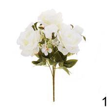 Umelá kytica ruží v mixe, 7 kusov, 35 cm.