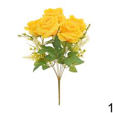 Kytica umelých ruží v mixe farieb, 40 cm.