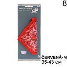 Obojok pre zvieratká šatka v červenej farbe