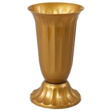 063 VÁZA UH VRÚBKOVANÁ 15  ZLATÁ /16xV29,5CM/ - FLORASYSTEM