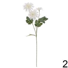 Umelé chryzantémy mix, biele a žlté kvety.