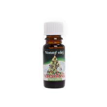 Vianočná silica v tmavej fľaši s bielym uzáverom.