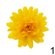 Umelé kvety Georgína vosková v žltej a fialovej farbe.