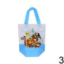 Detská taška z netkanej textílie s motívom zvierat na lodi.