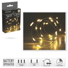 LED SVETIELKA /100/ na drôtiku/bater./WW/ind/timer//AX9731130 - FLORASYSTEM