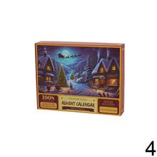 Adventný kalendár s 1008 dielmi, obsahuje rôzne obrázky a čísla na každý deň.