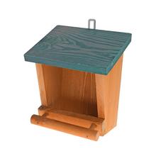 Drevené krmítko TD423.Z s modrou strechou.