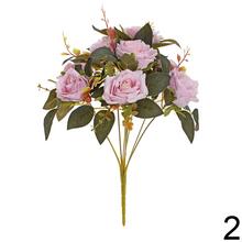Kytica umelých ruží s mixom zelene, 35 cm.