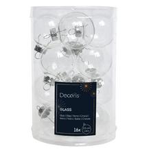 Sklenená guľa s matným povrchom, priemer 3,5 cm.