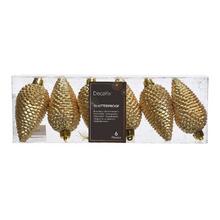 Zlatá polystyrénová šiška na vianočné ozdoby.