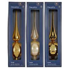 Zlaté sklenené ozdoby na stromček