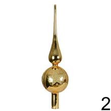 Zlaté sklenené ozdoby na stromček