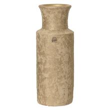 VÁZA terakota matná so zlat. trblietkou sand pr.15/V40cm - FLORASYSTEM