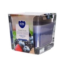 Aromatická sviečka v skle s ovocnou vôňou lesných plodov.