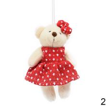 Textilné medvedíky so srdcom, mix farieb, 10 cm