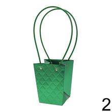 Taška na kvety v mix farbách, červená, zelená a zlatá.