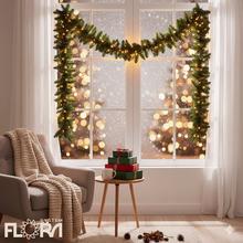 Zelená okrúhla girlanda dlhá 2 metre.