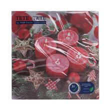 TL235700 SERVÍTKY 33x33cm/20/3vrst. Burning red Christmas - FLORASYSTEM