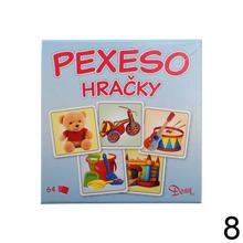 Krabička PEXESO mix s kartami na hranie.