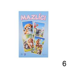 Detské kartové hry mix s obrázkami zvierat.