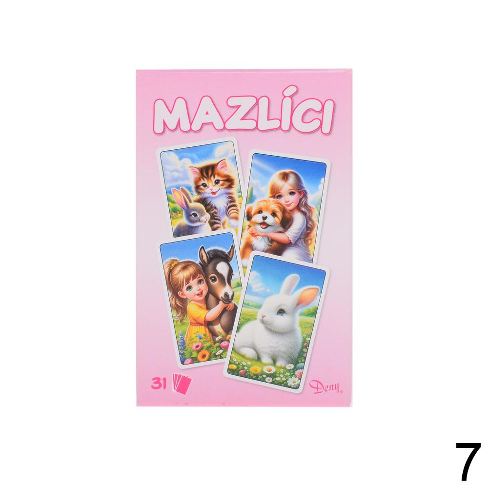 Detské kartové hry mix s obrázkami zvierat.