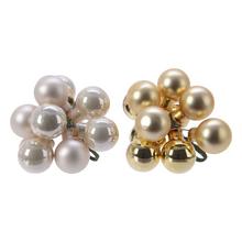 Guličky na drôte mix perla a zlaté, priemer 2 cm.