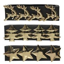 OBRUČ S/4 na servítky zlaté mix motívL.4x5x5,5cm /3ass - FLORASYSTEM