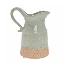 DŽBÁN KERAMIKA ZELENÝ 18,5x14,5x22CM SUPER CENA! - FLORASYSTEM