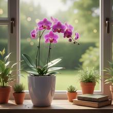 Obal na orchideu v šedej farbe.