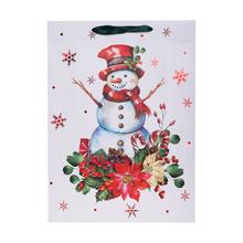 AGB2018902 TAŠKA darč. V41x30+12cm Starly Snowman - FLORASYSTEM