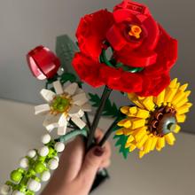 Kreatívne stavebné kocky Kytica farebných kvetov