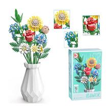 Technical blocks Large bouquet of wild flowers + bottle 618 pcs - FLORASYSTEM