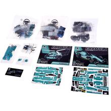 Technické bloky 2 v 1 pretekárske auto Formuly 1 a vrtuľník.