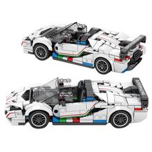 Technické bloky Super športové auto BIELY KABRIOLET s 348 dielikmi.