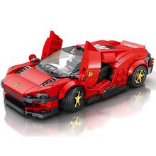 Futuristické červené auto so zdvíhacími dverami, 275 dielikov.