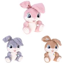 Plyšový králik 40 cm Očarujúci sivý BERRY so skladacími ušami - FLORASYSTEM