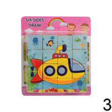 Drevené kocky s obrázkom slimáka, 12x12 cm.