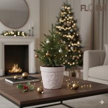 Biely obal s valčekom na kvety