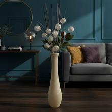 VÁZA Mica Decorations Dix z recyklovaného skla béžová - v99xh25cm