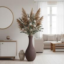 VÁZA Mica Decorations Dix z recyklovaného skla hnedá - v75xh34cm