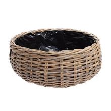 Kôš ratan ovál s fóliou 35x35x18/pr.33cm SR-72-424/m - FLORASYSTEM